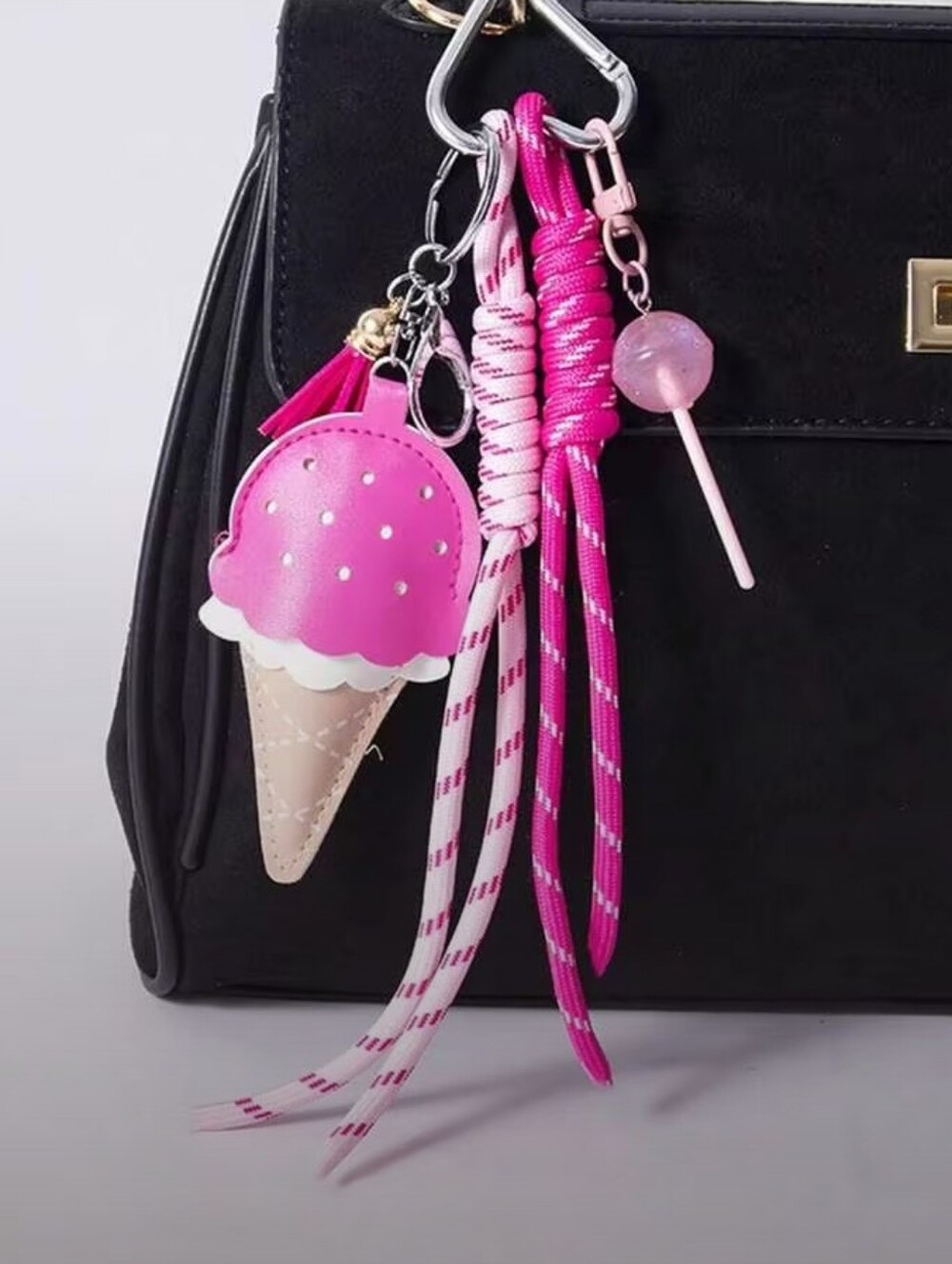 Ice Cream 🍦 & Lollipop 🍭 Bag Charm Keychain 🩷